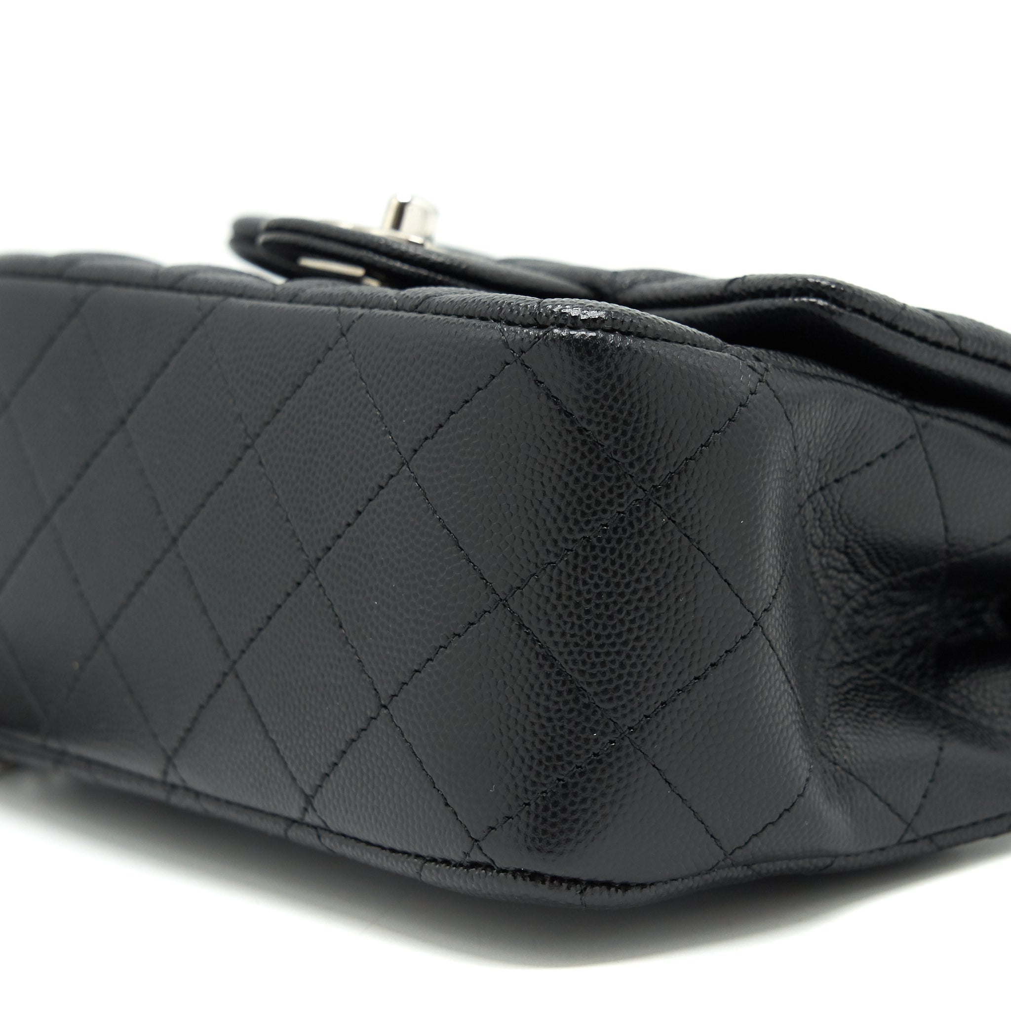 Chanel Mini square flap bag Caviar black