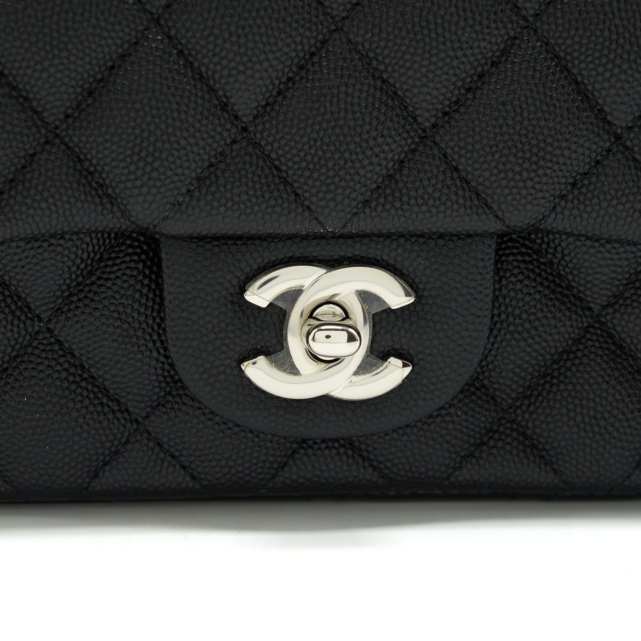 Chanel Mini square flap bag Caviar black