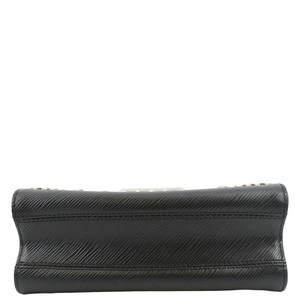 LOUIS VUITTON Twist Whipstitch MM Epi Leather Shoulder Bag Black
