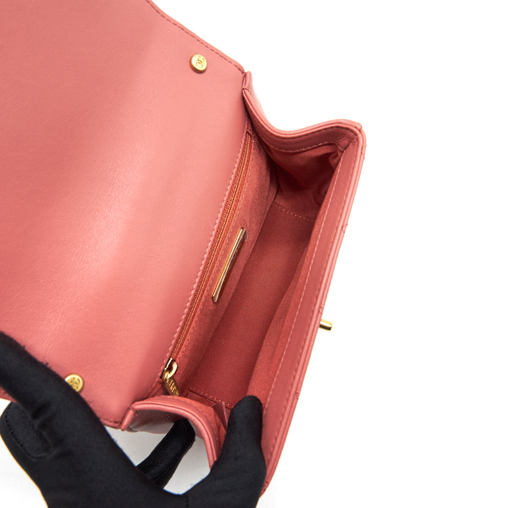 Chanel Top Handle Metis Bag lambskin Pink brushed