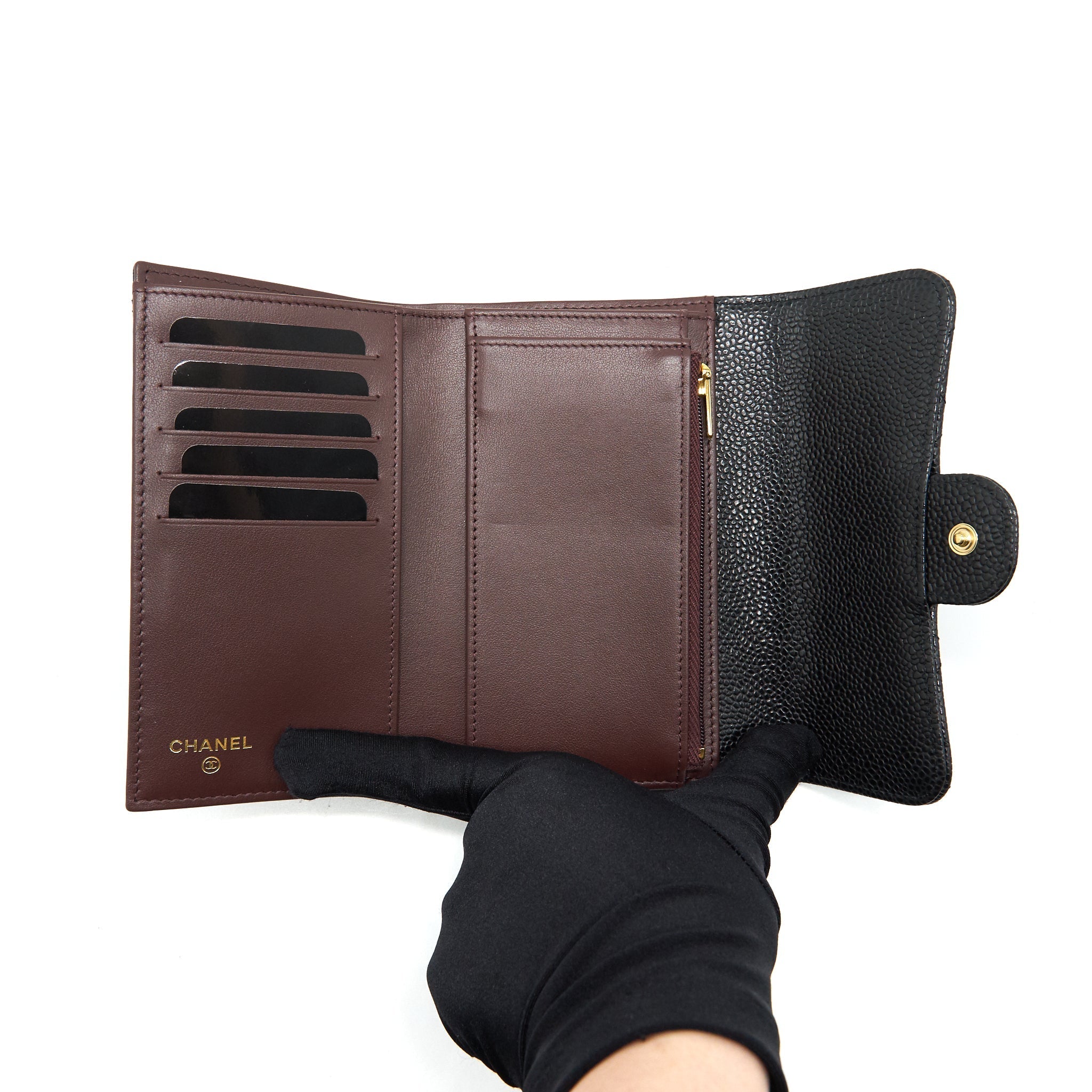 Chanel Classic flap Wallet Caviar Black