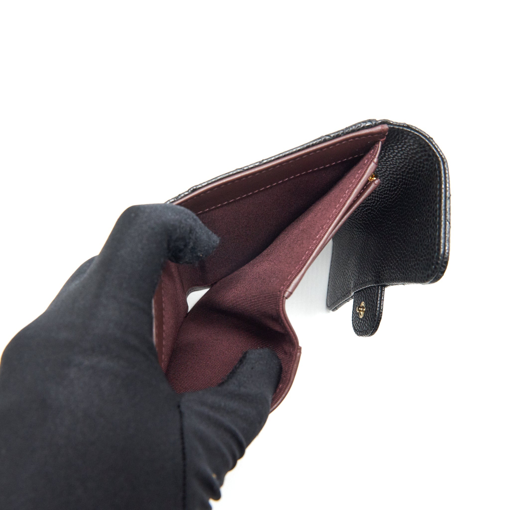 Chanel Classic flap Wallet Caviar Black