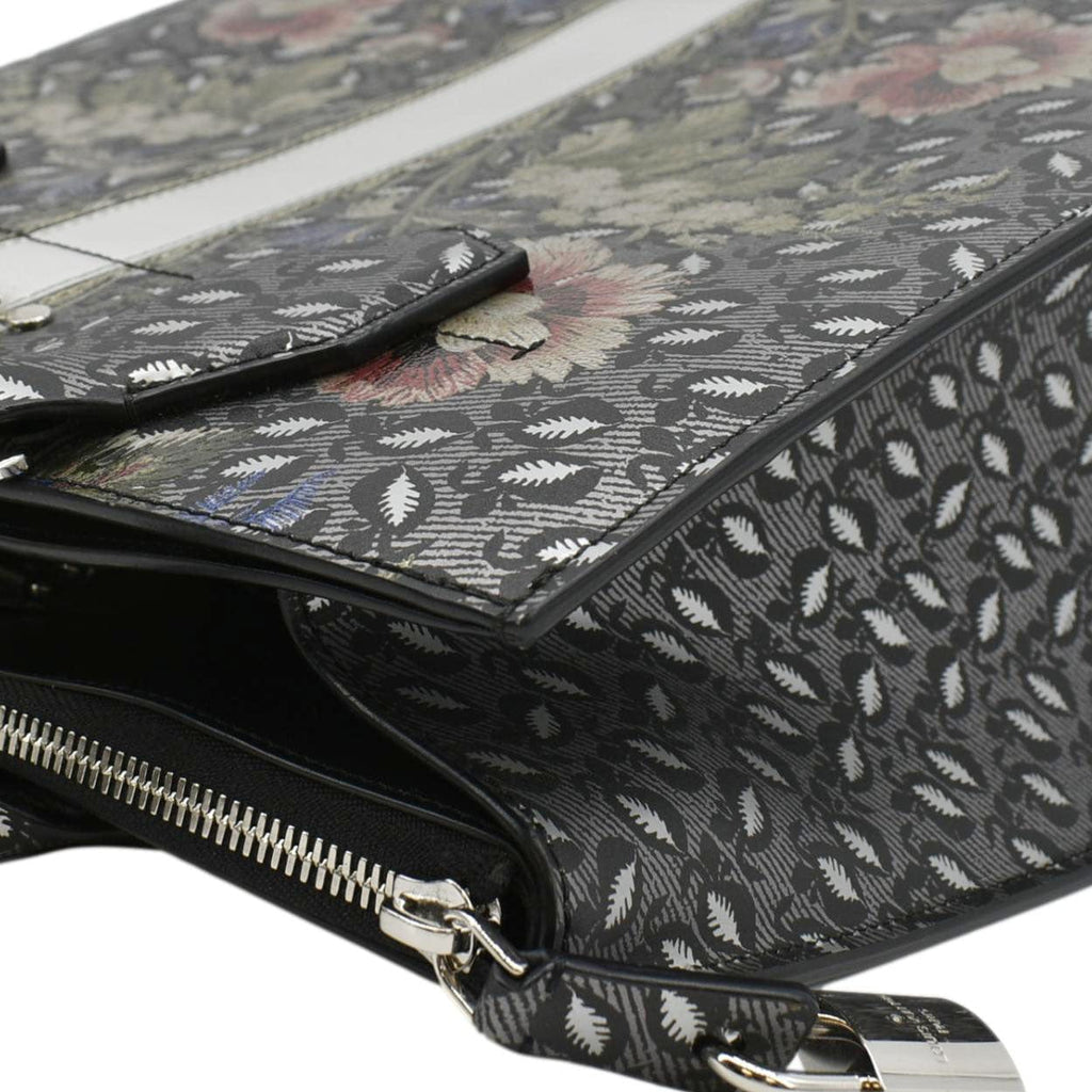 LOUIS VUITTON City Steamer Floral Print Canvas Tote Bag Grey/Silver