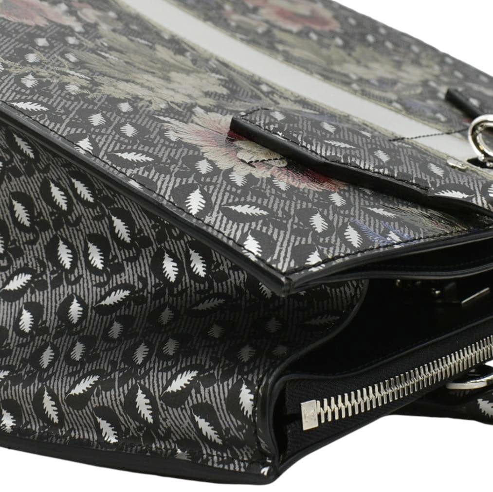 LOUIS VUITTON City Steamer Floral Print Canvas Tote Bag Grey/Silver