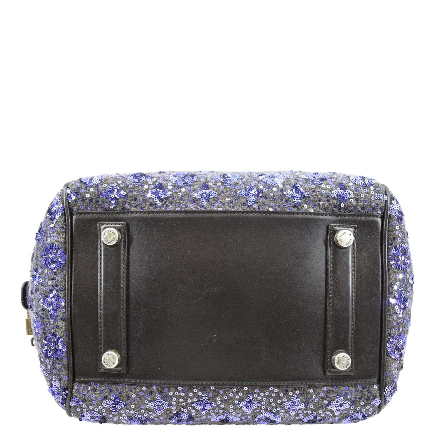 LOUIS VUITTON Sunshine Express North South Sequin Satchel Shoulder Bag Purple