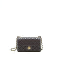 Chanel Mini rectangular Flap Bag lambskin 16B Dark Purple L