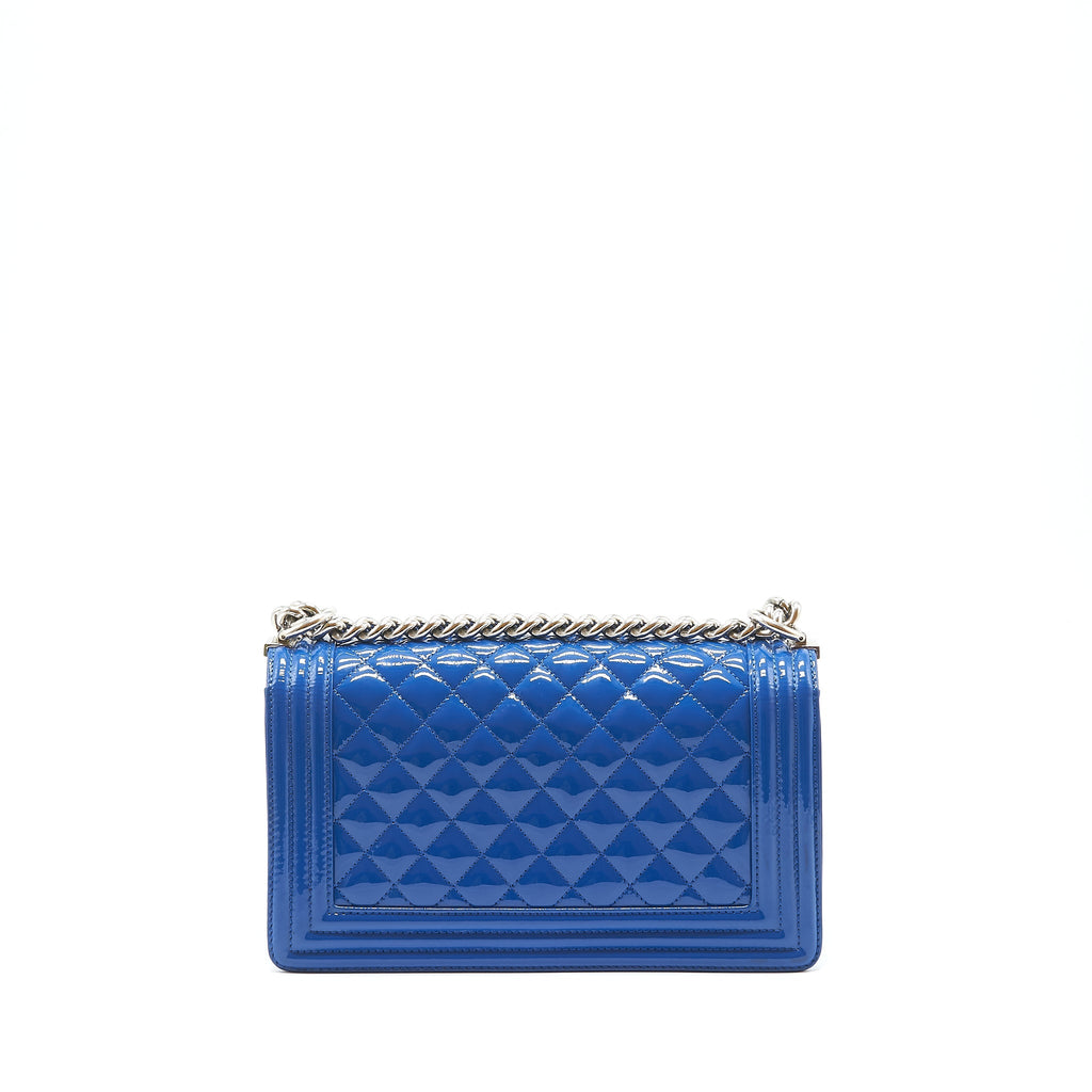 Chanel Medium Boy Chanel Patent leather Electric Blue with