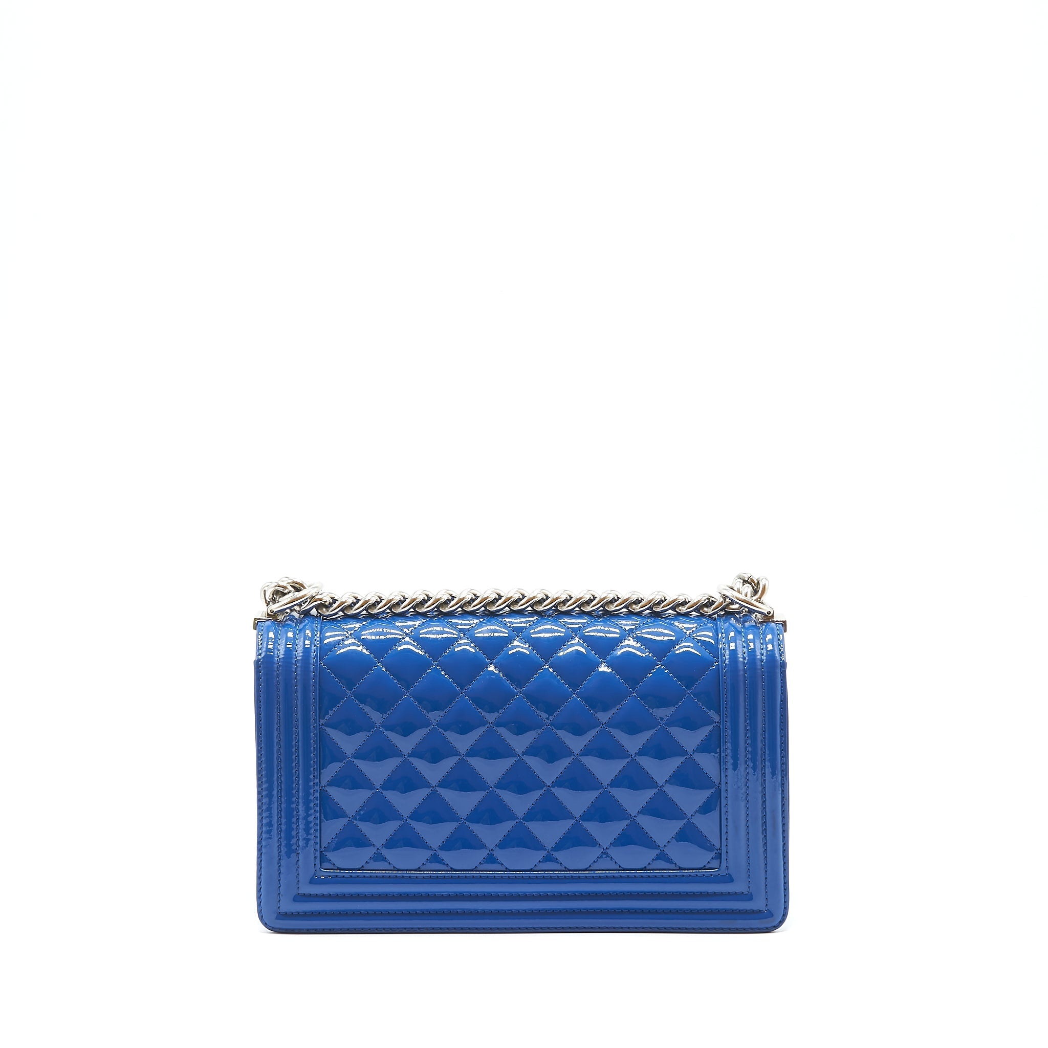 Chanel Medium Boy Chanel Patent leather Electric Blue with