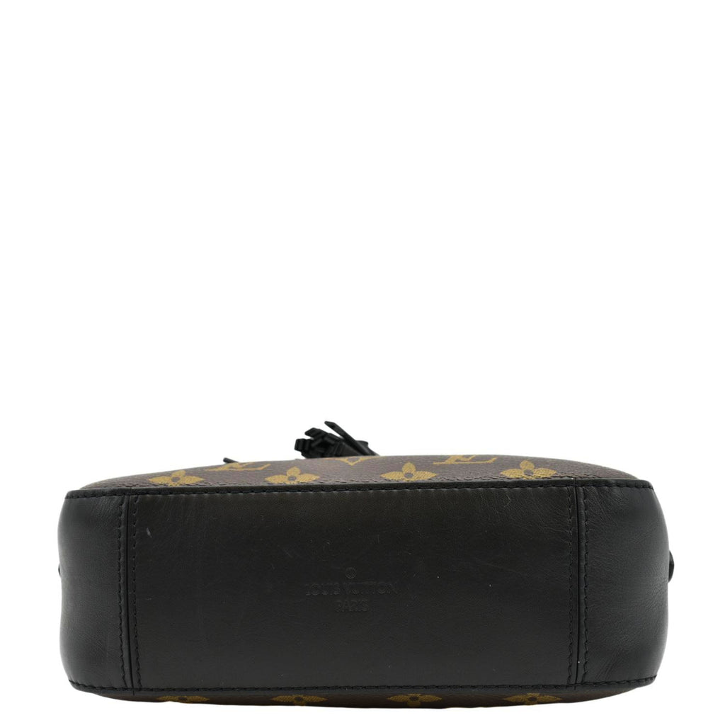 LOUIS VUITTON Saintonge Monogram Canvas Shoulder Bag Noir Black