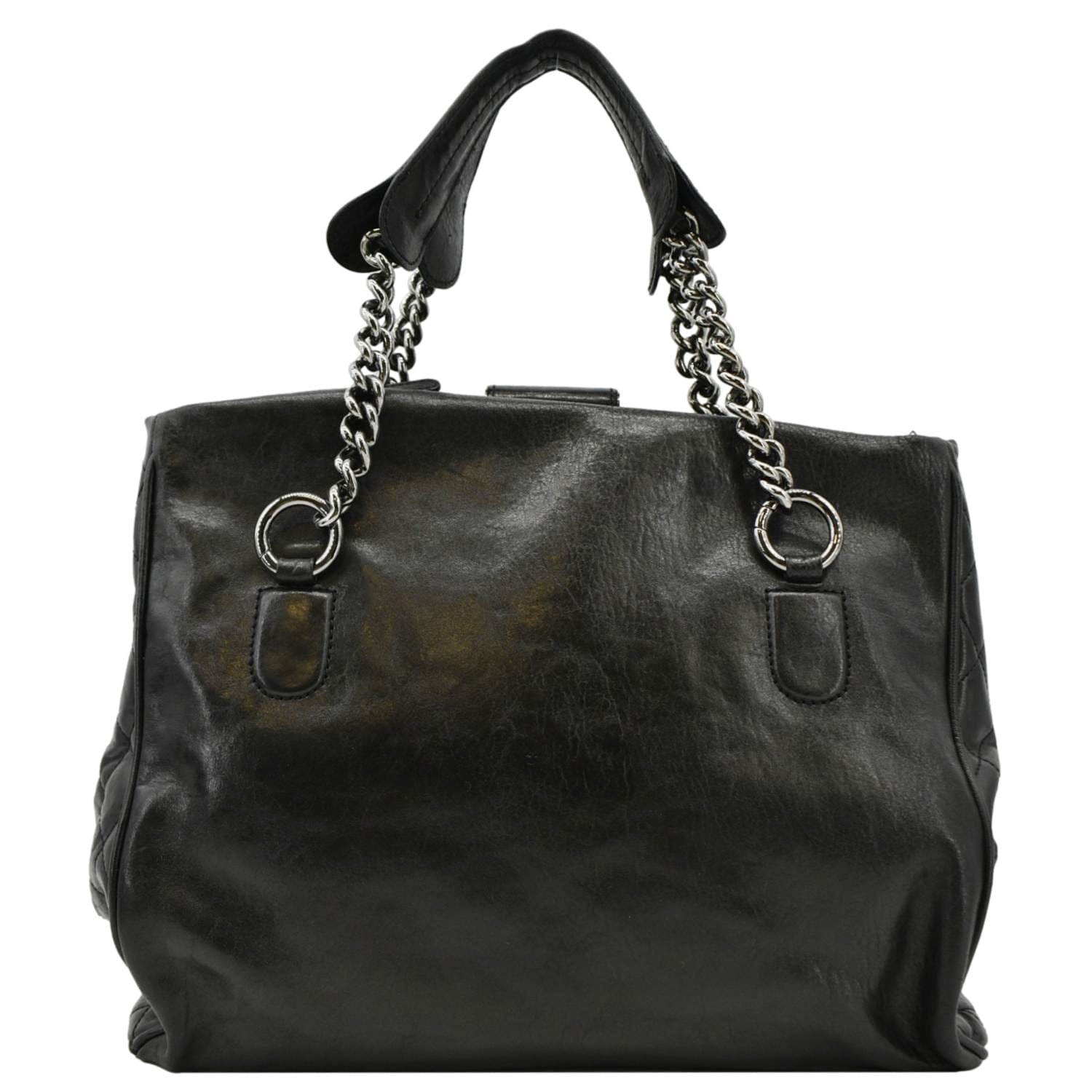 CHANEL Perfect Day Large Leather Tote Bag Black