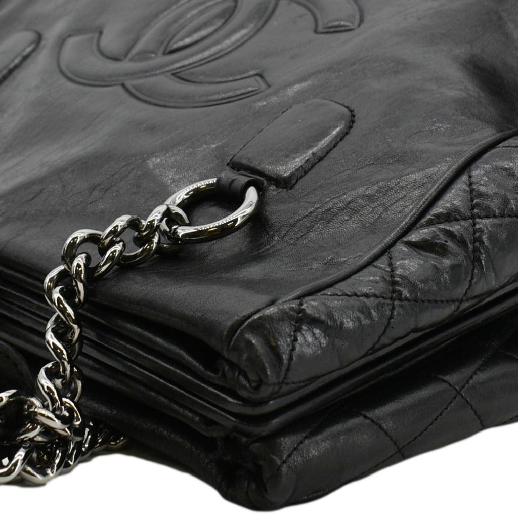 CHANEL Perfect Day Large Leather Tote Bag Black