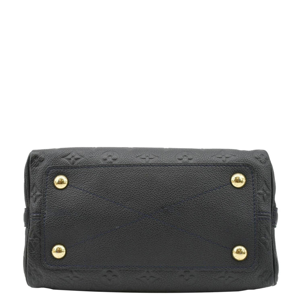 LOUIS VUITTON Speedy Bandouliere 25 Empreinte Leather Shoulder Bag Black