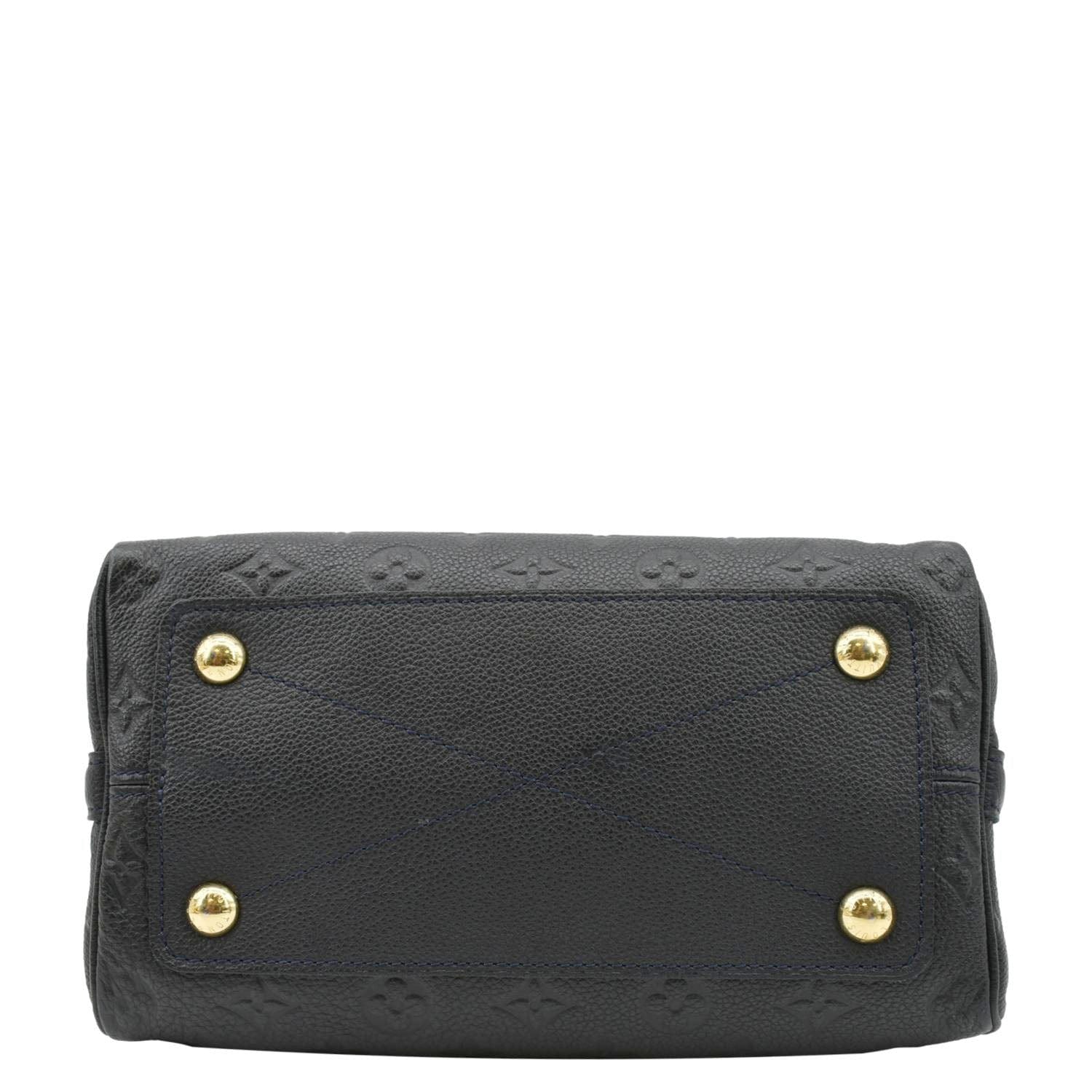 LOUIS VUITTON Speedy Bandouliere 25 Empreinte Leather Shoulder Bag Black