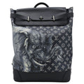 LOUIS VUITTON Steamer Savane Monogram Chapman Canvas Backpack Bag Navy Blue