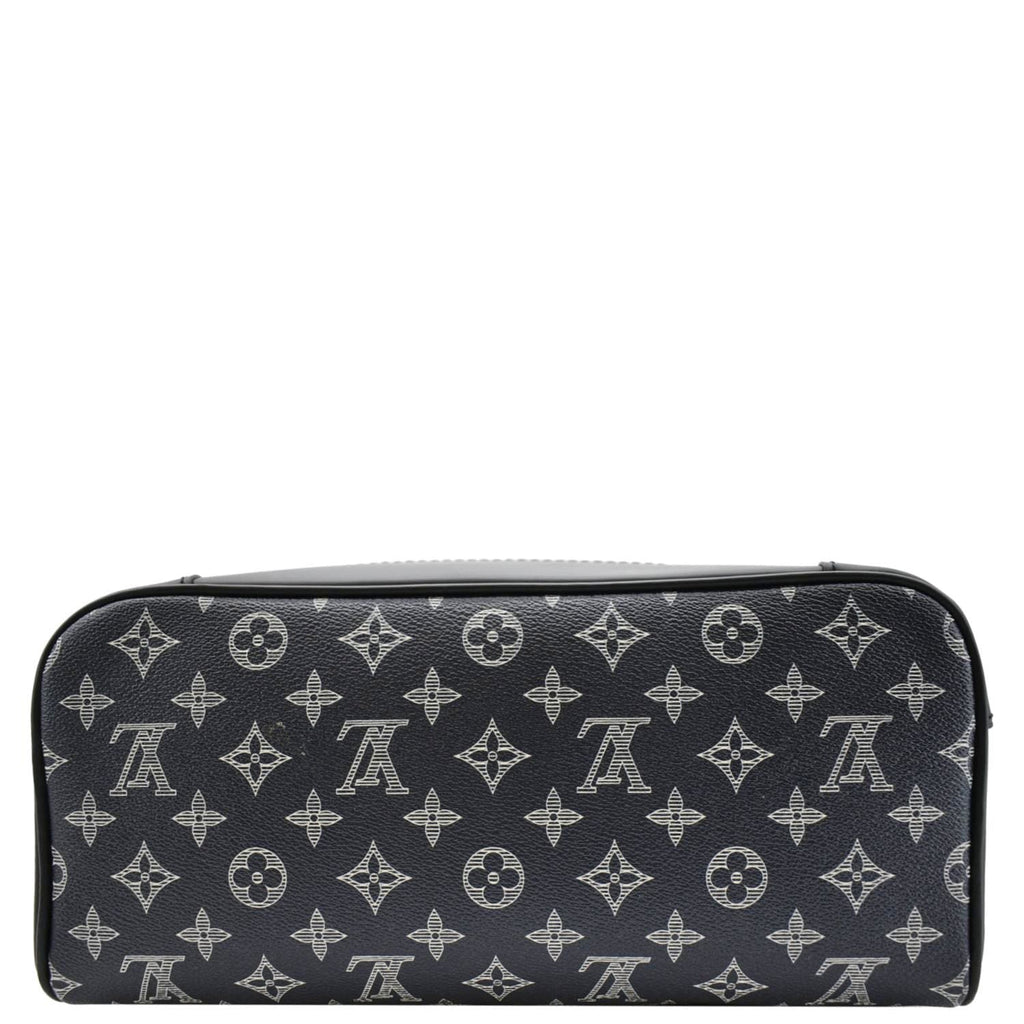 LOUIS VUITTON Steamer Savane Monogram Chapman Canvas Backpack Bag Navy Blue