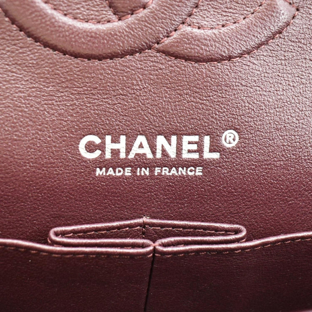 CHANEL Classic Medium Double Flap Quilted Leather Shoulder Bag Black