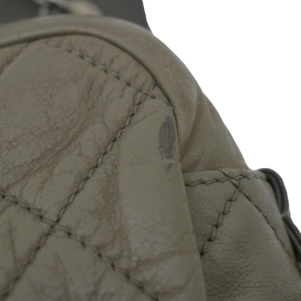 CHANEL In The Mix Flap Quilted Leather Shoulder Bag Grey