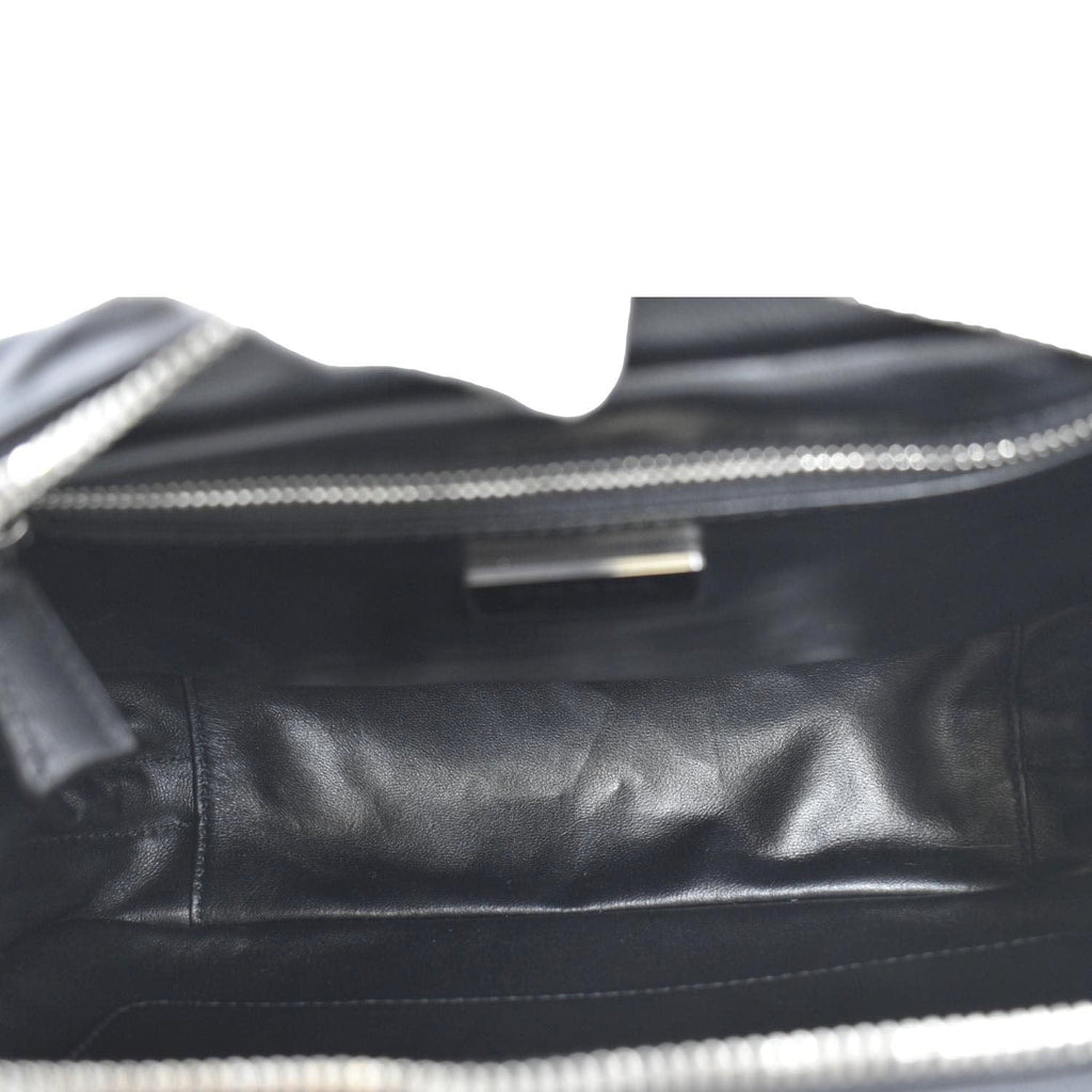 PRADA Re-edition 2001 Medium Antique Nappa Leather Shoulder Bag Black