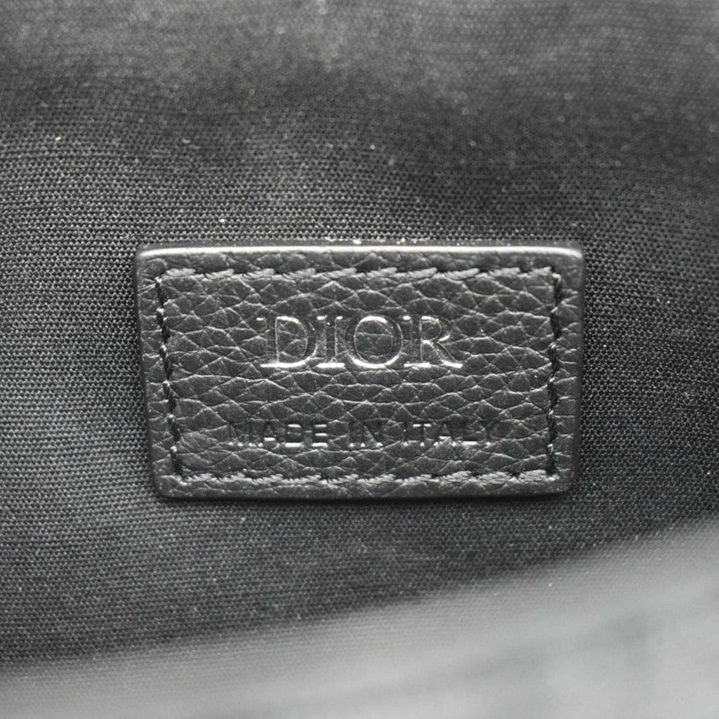 CHRISTIAN DIOR Saddle Oblique Jacquard Crossbody Bag Black