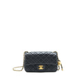 Chanel pearl crush mini rectangular flap bag lambskin black