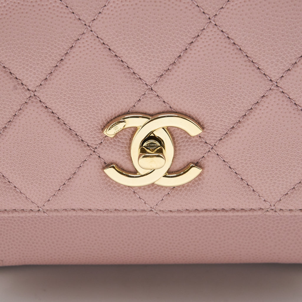 Chanel Small Business affinity flap Bag Caviar Light Pink L