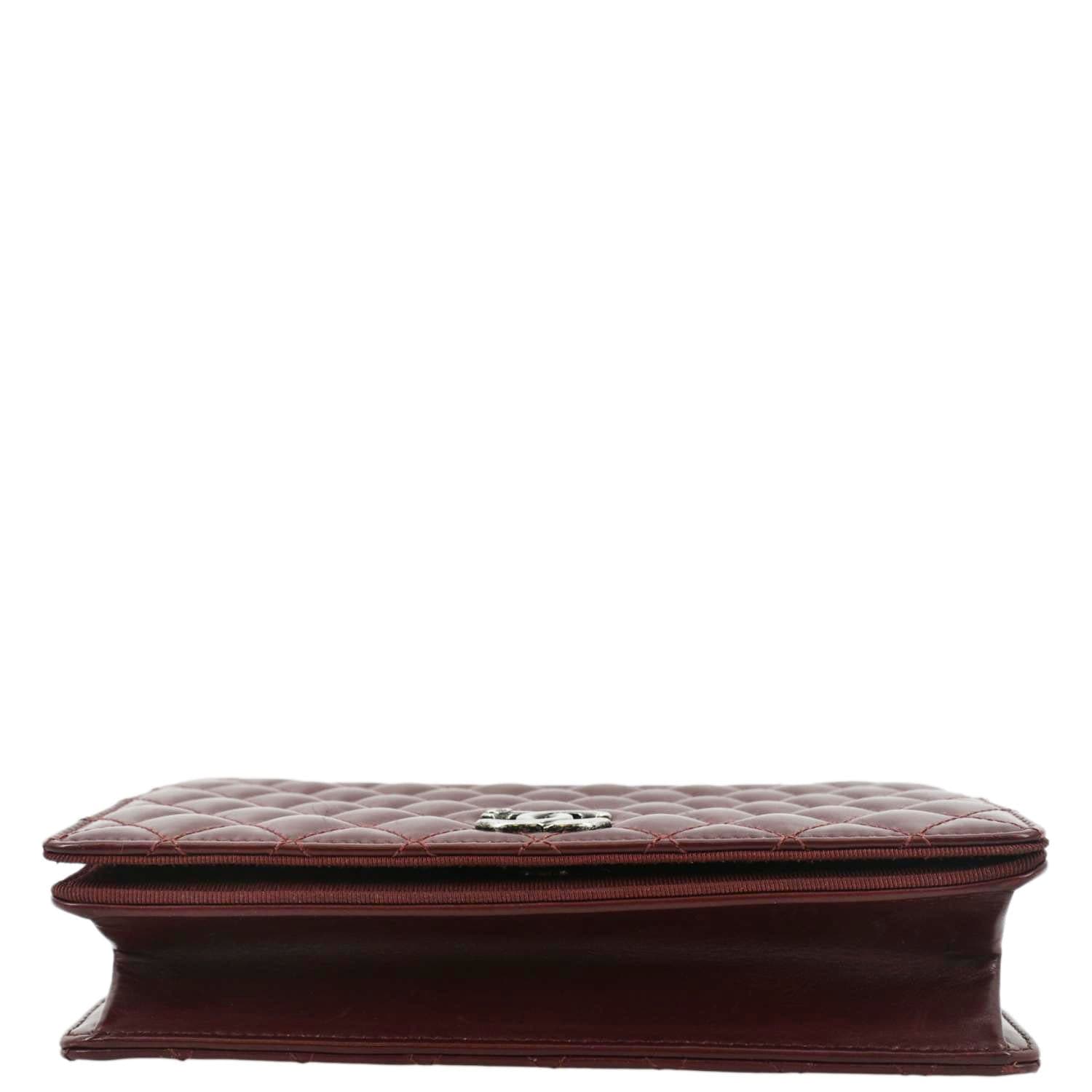 CHANEL Grosgrain Ballerine Flap Quilted Leather Crossbody Bag Maroon