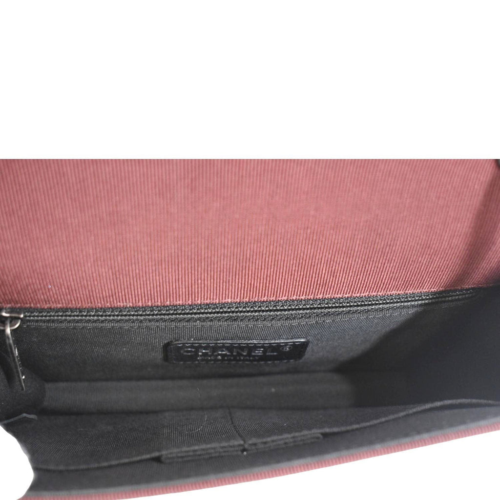 CHANEL Grosgrain Ballerine Flap Quilted Leather Crossbody Bag Maroon
