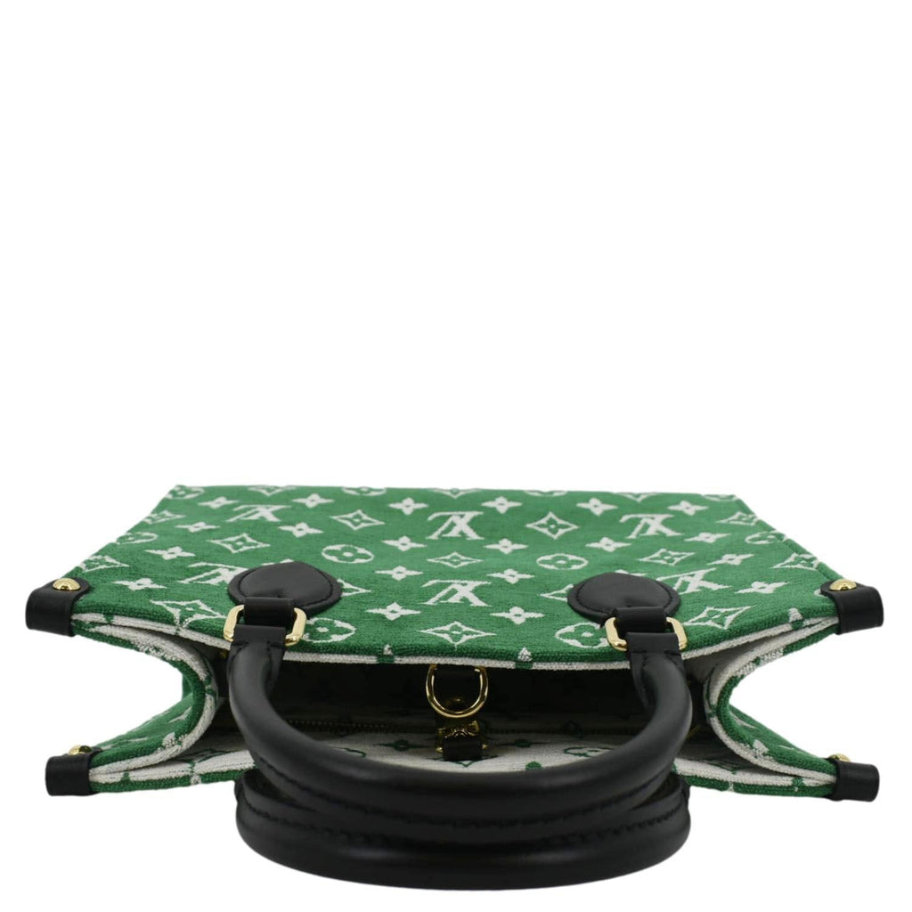 LOUIS VUITTON Onthego PM Monogram Velvet Tote Shoulder Bag Green