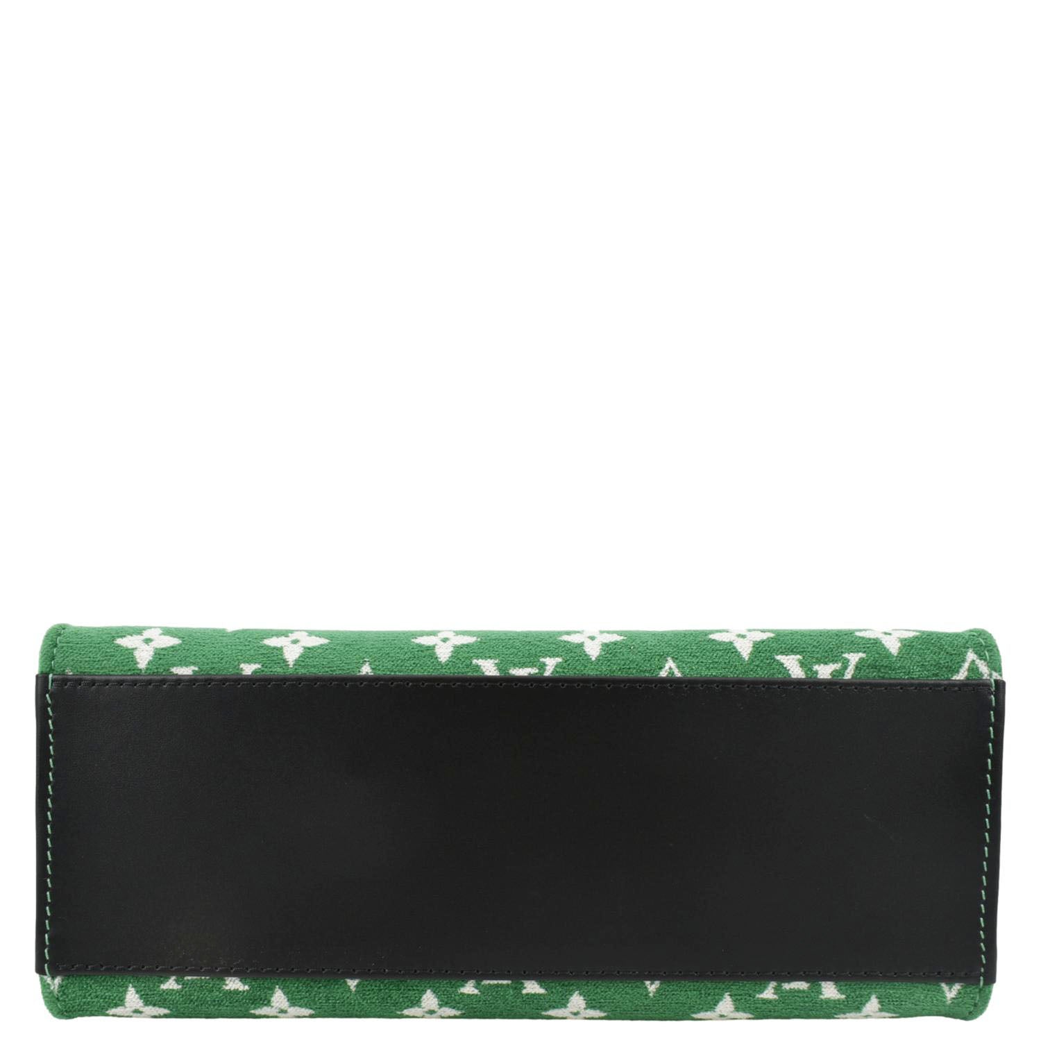 LOUIS VUITTON Onthego PM Monogram Velvet Tote Shoulder Bag Green