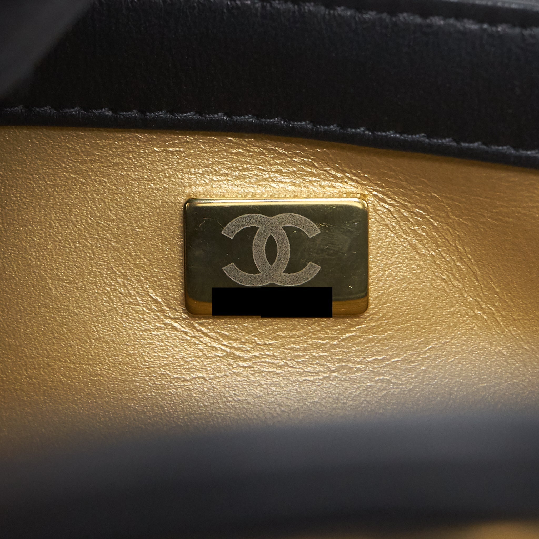Chanel pearl crush mini rectangular flap bag lambskin black