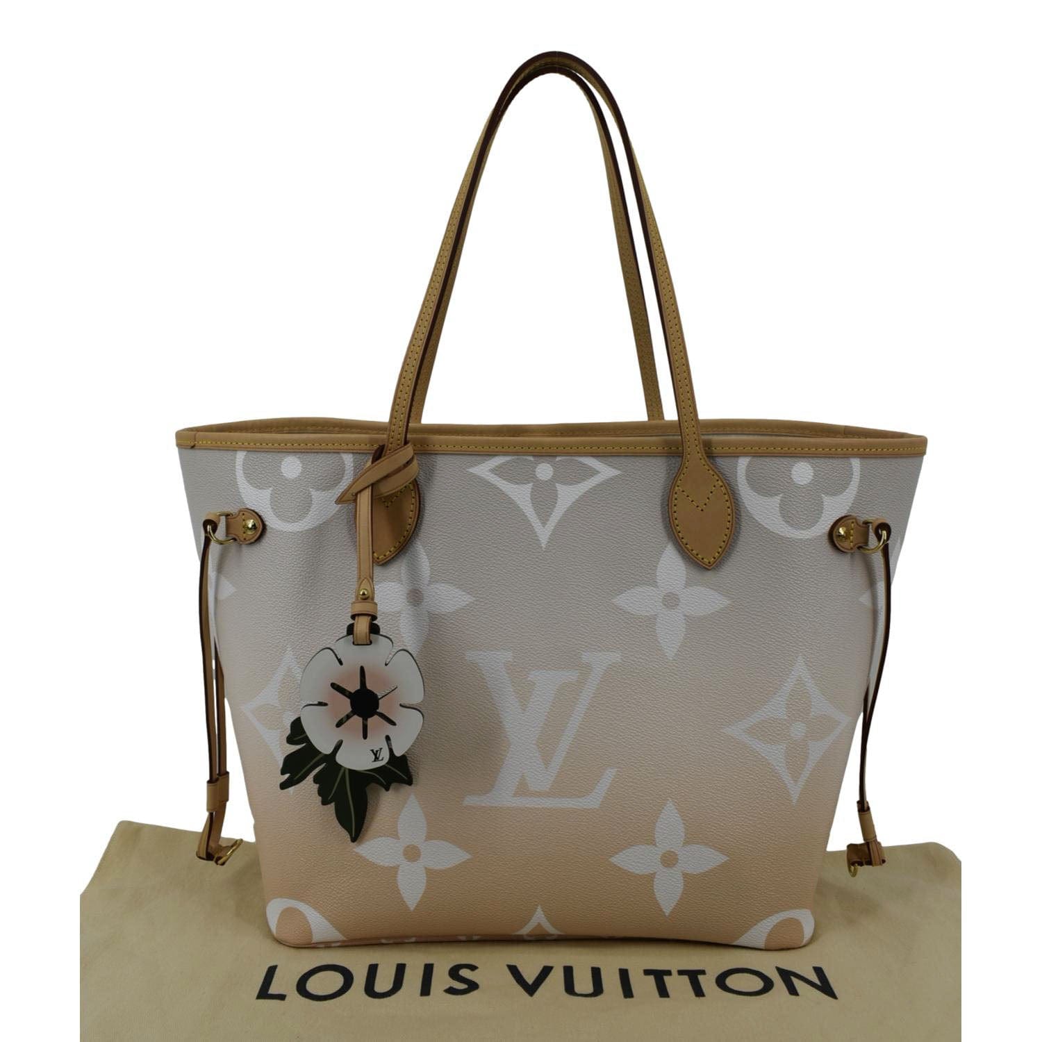 LOUIS VUITTON Neverfull MM By The Pool Monogram Giant Tote Bag Brume