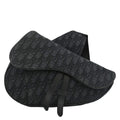 CHRISTIAN DIOR Saddle Oblique Jacquard Crossbody Bag Black