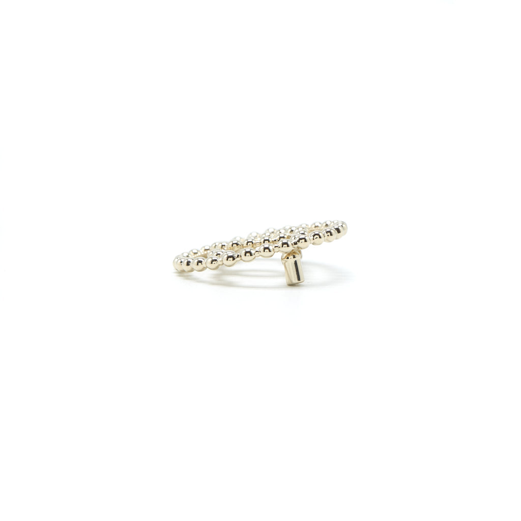 Chanel Round with CC logo light gold tone Brooch