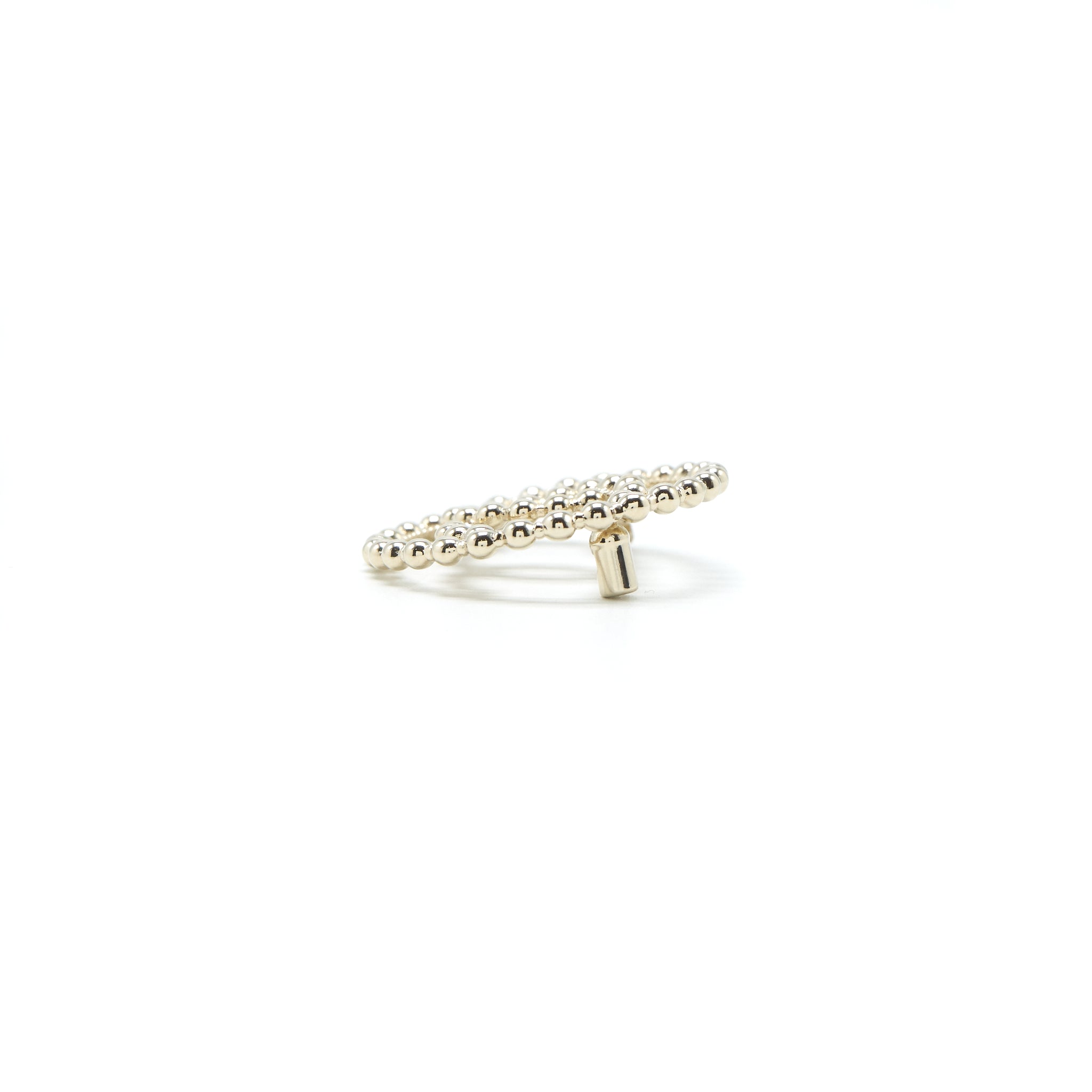 Chanel Round with CC logo light gold tone Brooch