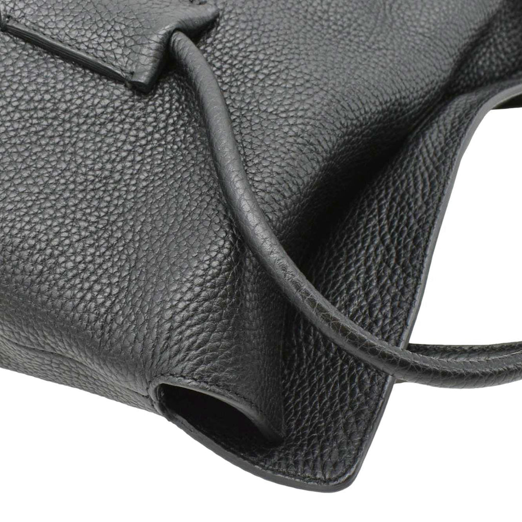 BURBERRY Baynard Medium Grainy Calfskin Leather Tote Bag Black