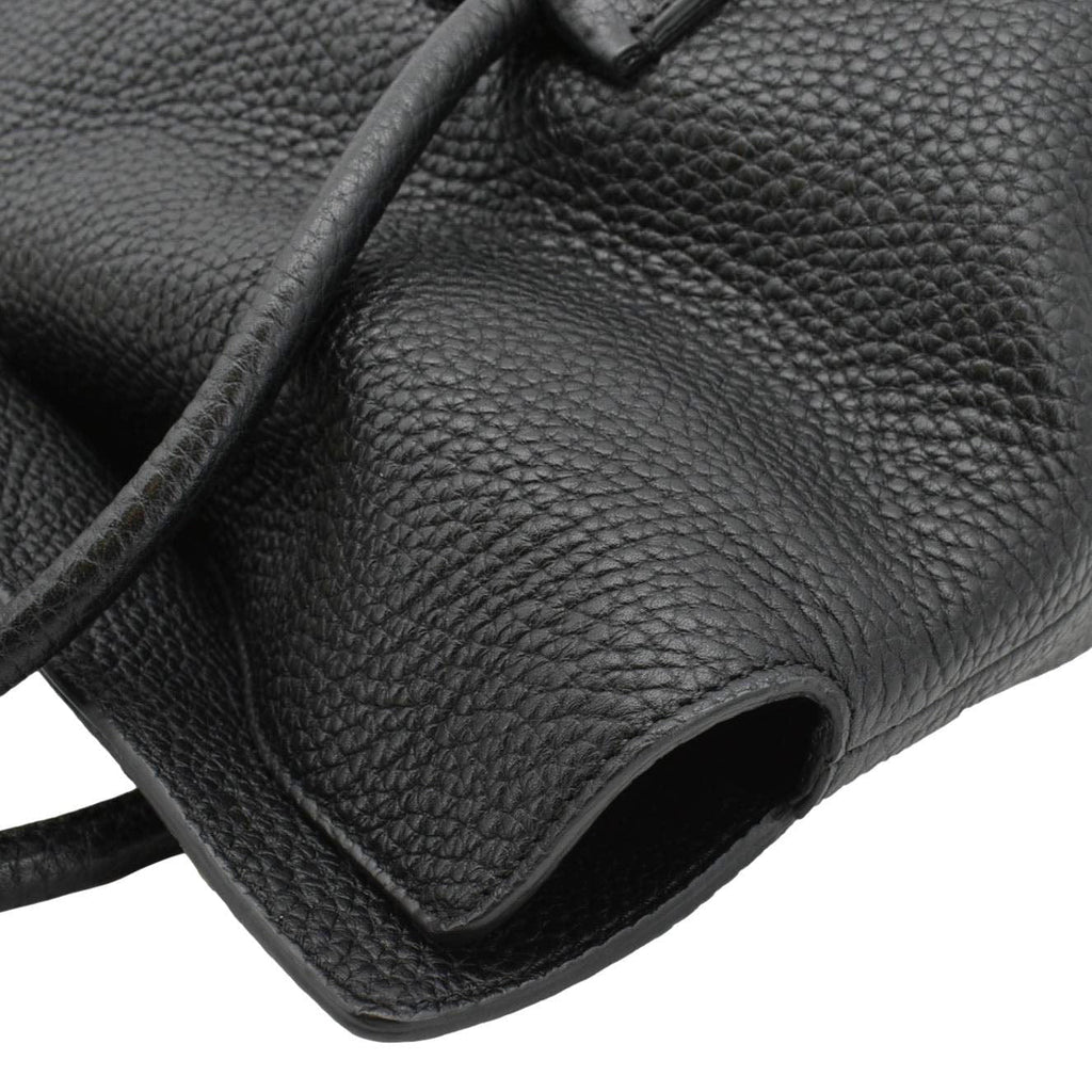 BURBERRY Baynard Medium Grainy Calfskin Leather Tote Bag Black