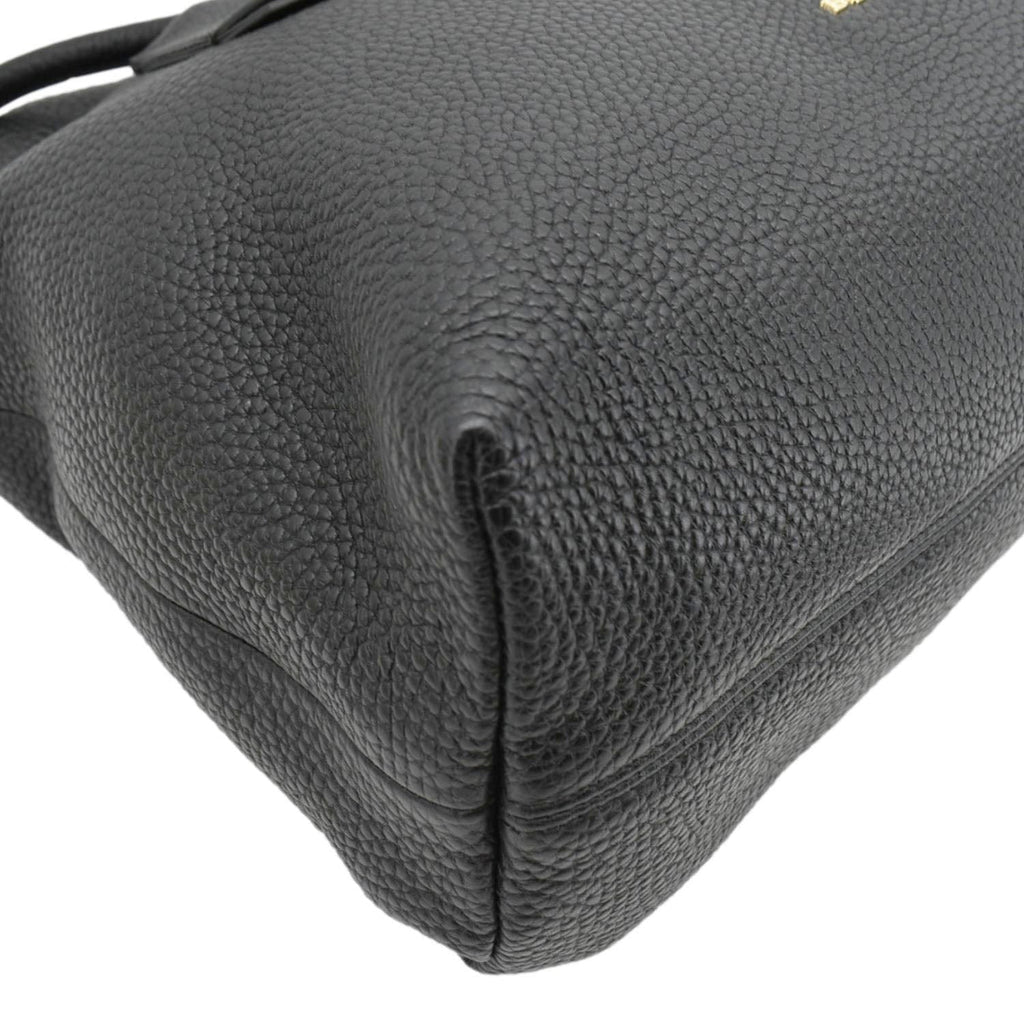 BURBERRY Baynard Medium Grainy Calfskin Leather Tote Bag Black