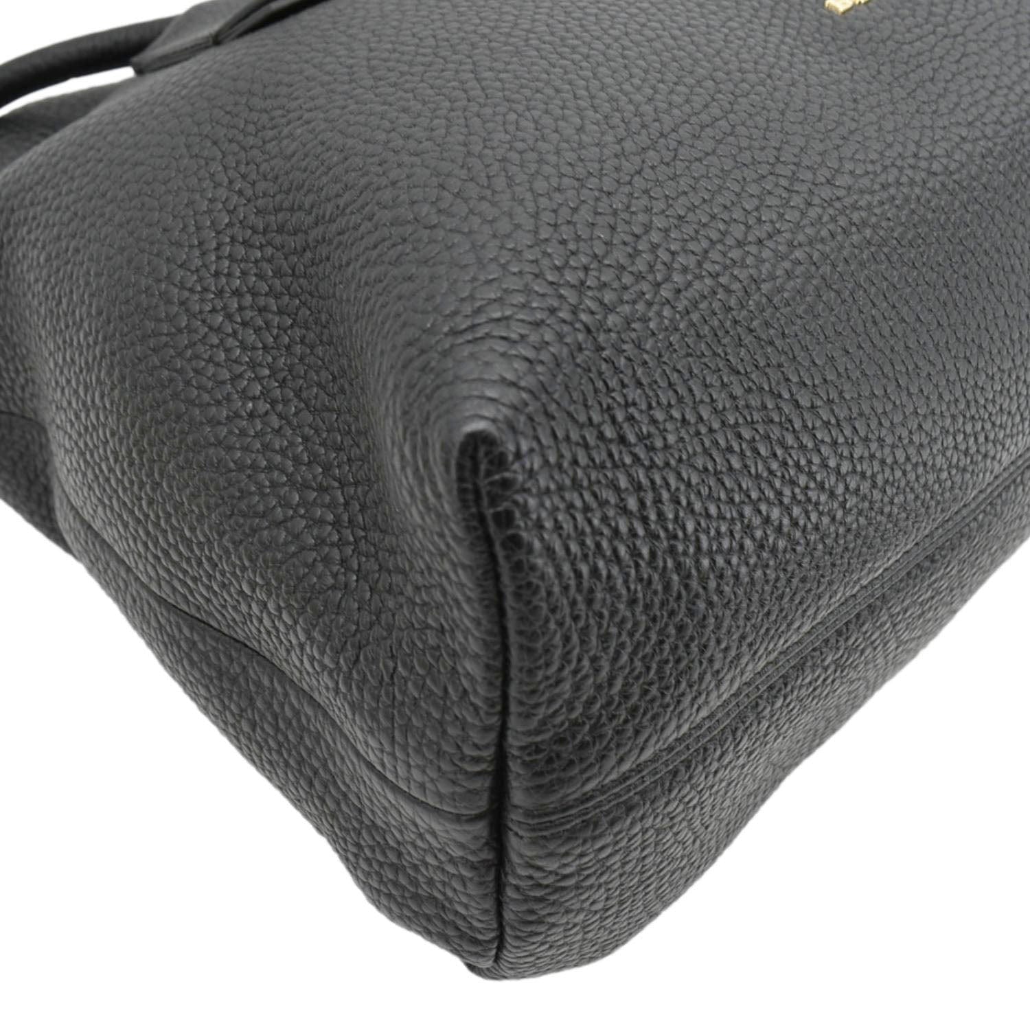BURBERRY Baynard Medium Grainy Calfskin Leather Tote Bag Black