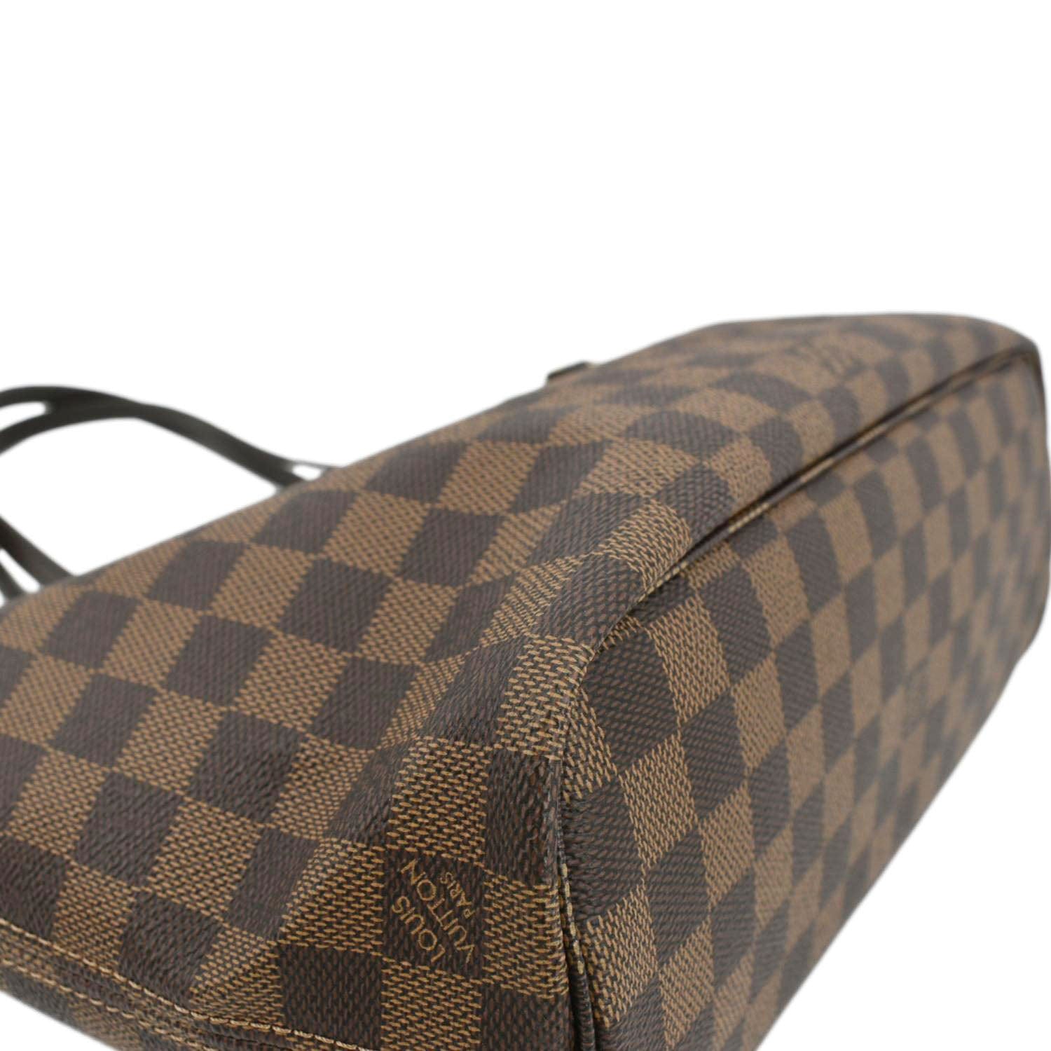 LOUIS VUITTON Neverfull PM Damier Ebene Tote Shoulder Bag Brown