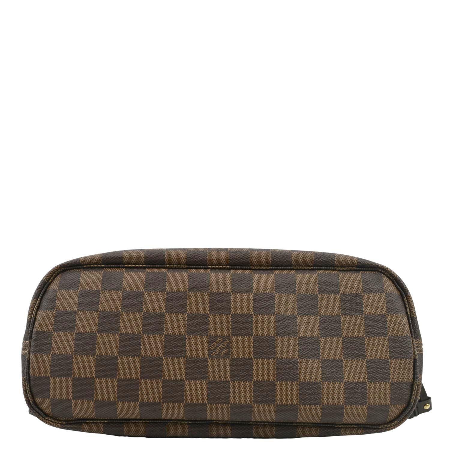 LOUIS VUITTON Neverfull PM Damier Ebene Tote Shoulder Bag Brown