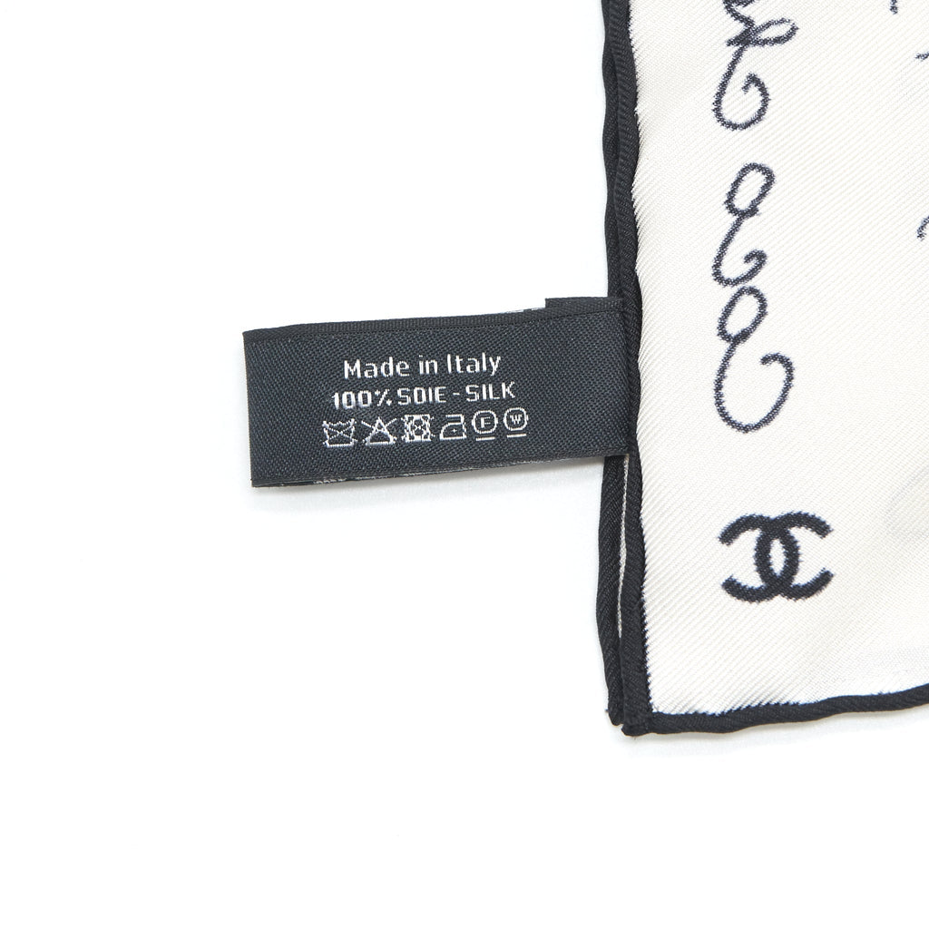 Chanel Silk Twill Hair accessory white and black