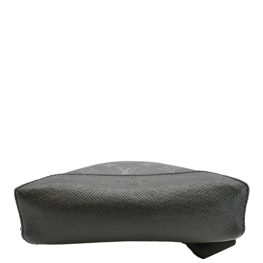 LOUIS VUITTON Duo Sling Taigarama Backpack Bag Black