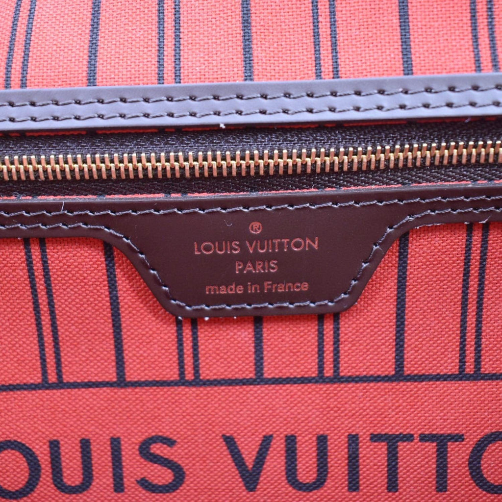 LOUIS VUITTON Neverfull PM Damier Ebene Tote Shoulder Bag Brown