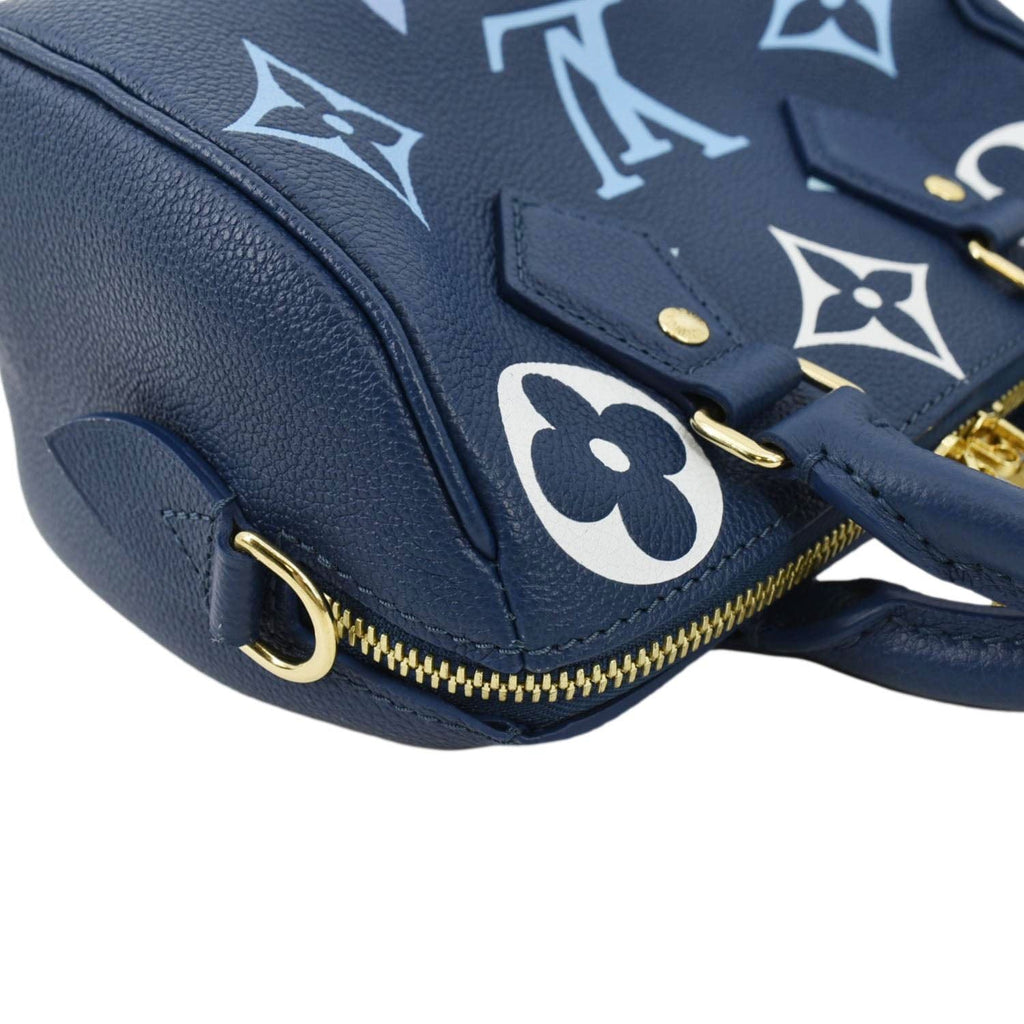 LOUIS VUITTON Speedy 20 Bandouliere Empreinte Monogram Shoulder Bag Degrade Blue