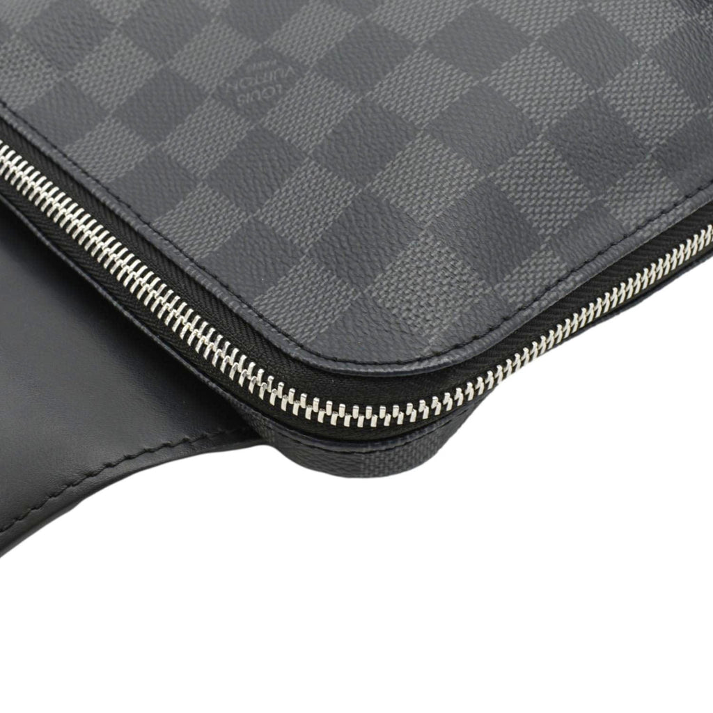 LOUIS VUITTON Avenue Sling Damier Graphite Backpack Bag Black