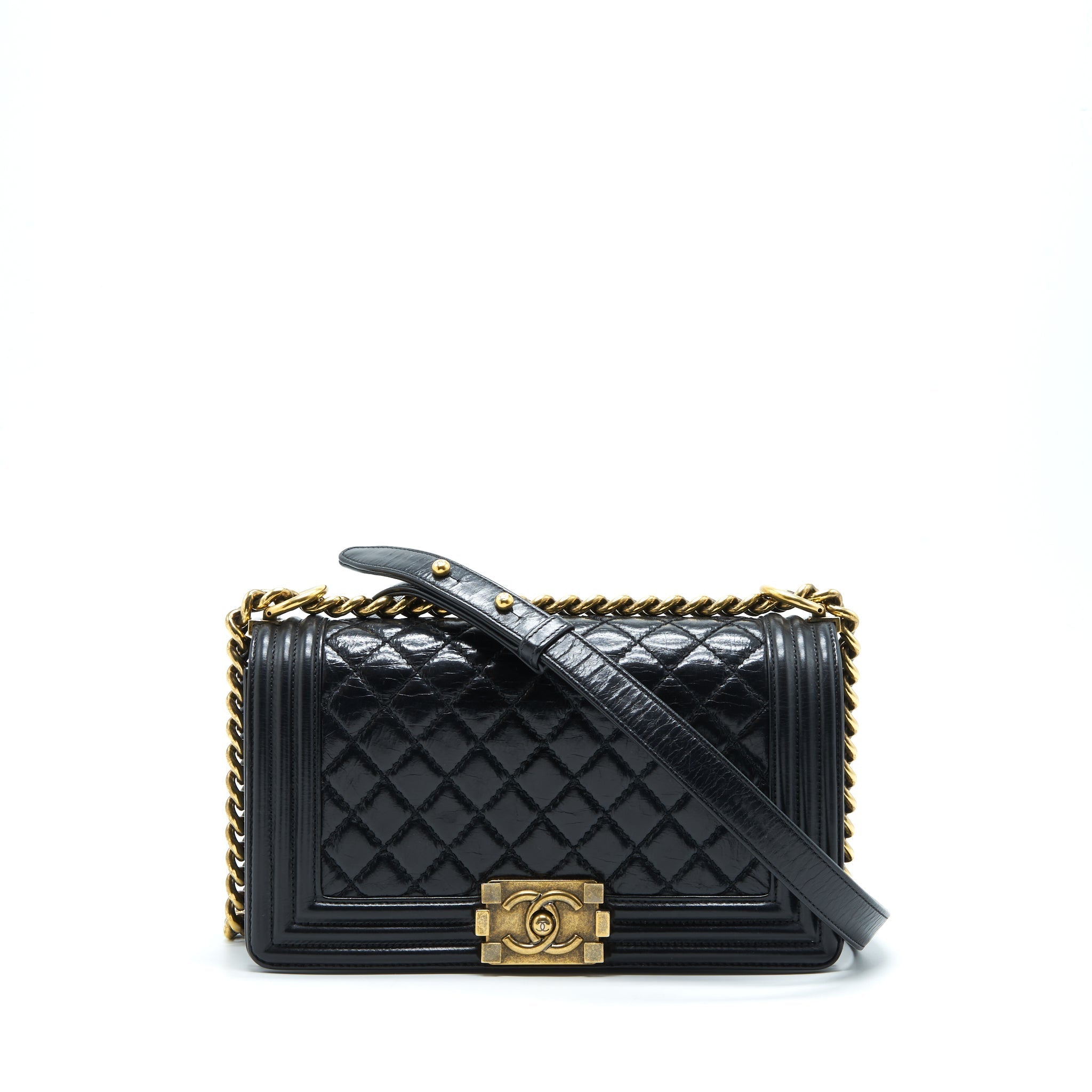 Chanel Medium Boy Bag Calfskin Black