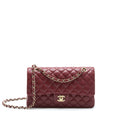 Chanel Medium Classic Double Flap Bag Caviar Dark Red L