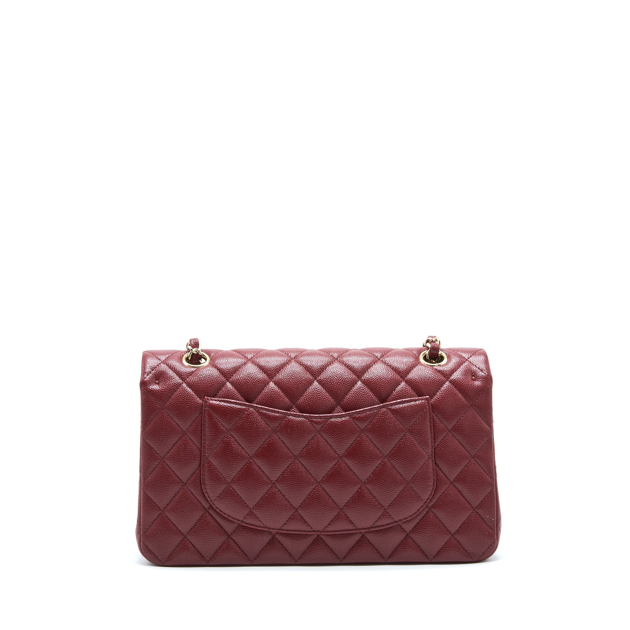Chanel Medium Classic Double Flap Bag Caviar Dark Red L
