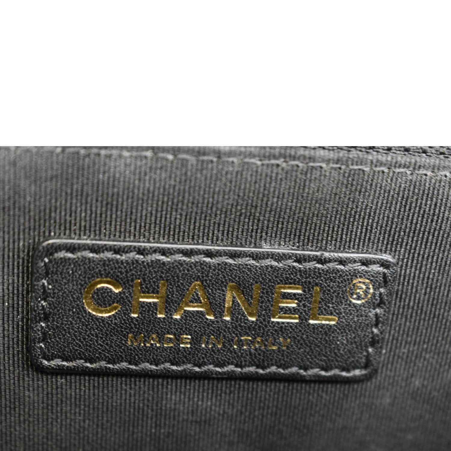 CHANEL Medium Boy Flap Caviar Quilted Leather Shoulder Bag Black