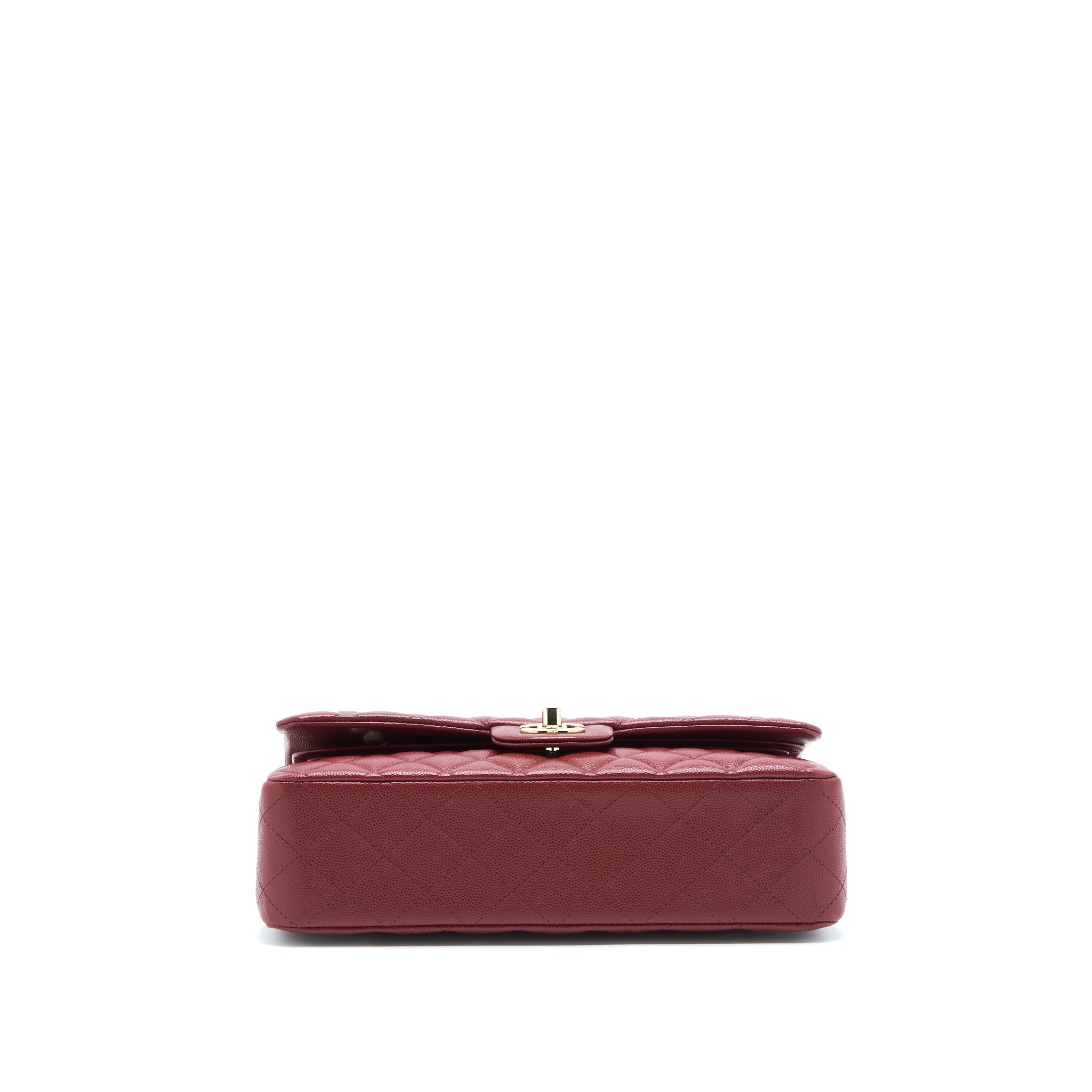 Chanel Medium Classic Double Flap Bag Caviar Dark Red L